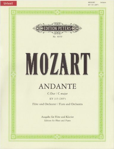 Andante für Flöte und Orchester C-Dur KV 315 (285e), Klavierauszug: Für Flöte und Klavier